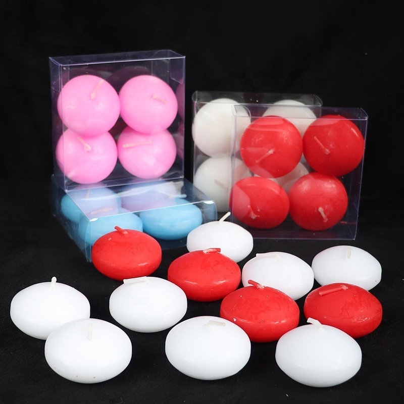 Wholesale Floating Candles in Water Round Burning Candles for Wedding Party Swimming Pool Bathtub Dinner