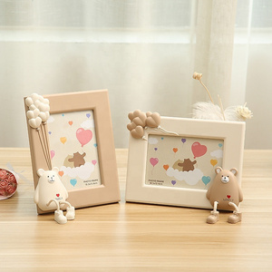 Cute 3D Bear Photo Frame 7 Inch Table Frame Birthday Gift Home Decoration Room Kids Photo Frame