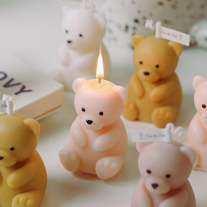 Handmade cartoon bear candle wholesale cute animal scented candle decoration gift