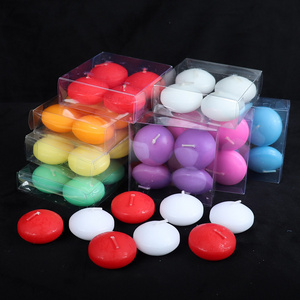 Wholesale Floating Candles in Water Round Burning Candles for Wedding Party Swimming Pool Bathtub Dinner