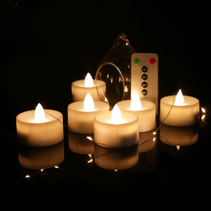 6 Button Timing Remote Control Candle Light AAA Battery Wedding Birthday LED large tea candle