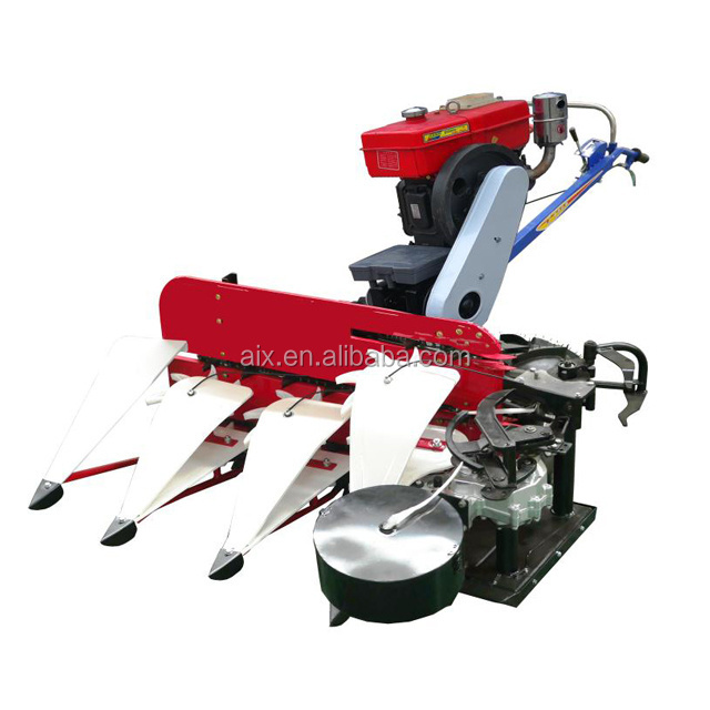 Mini Walking Wheat Reaper Binder, Wheat Binder Machine Wheat Binder Harvester