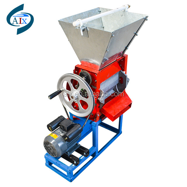 Manual and electric coffee pulp removing machine cocoa beans skin pulper huller peeling machine