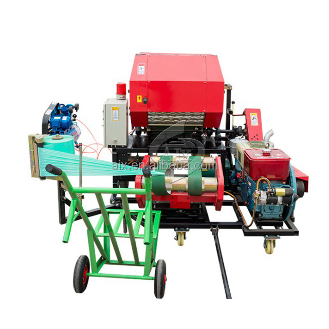 high quality hay straw baler wrapper / silage baling film packer / maize straw baler for sale