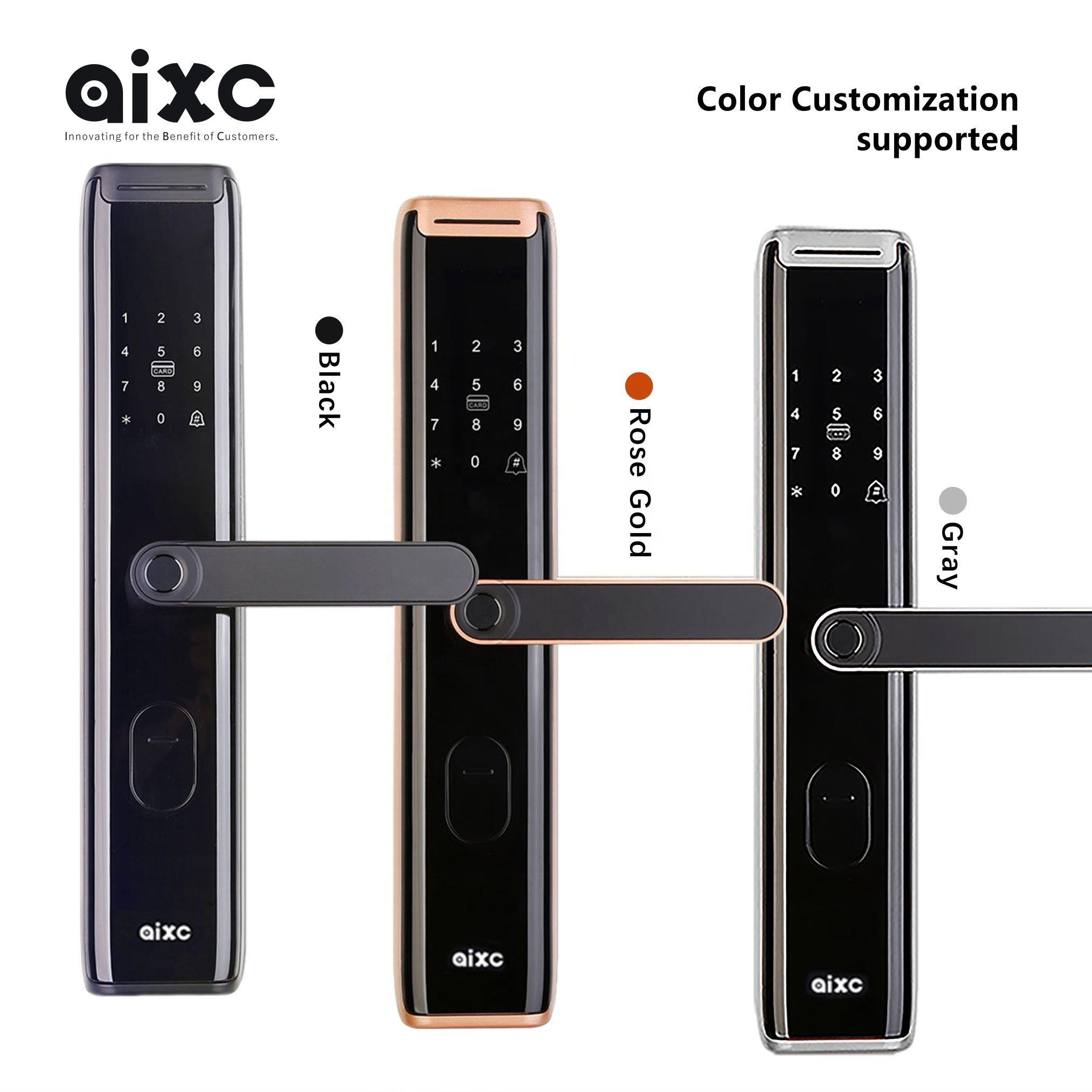 AIXC fingerprint door lock tuya tt app smart home smart digital lock keyless locksmith waterproof doorbell remote control