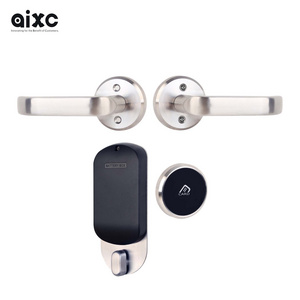 AIXC  Electric Push Pull Smart Key Card Lock Handle Swipe Card System Door Locks Smart Hotel Room Access Control Deadbolt