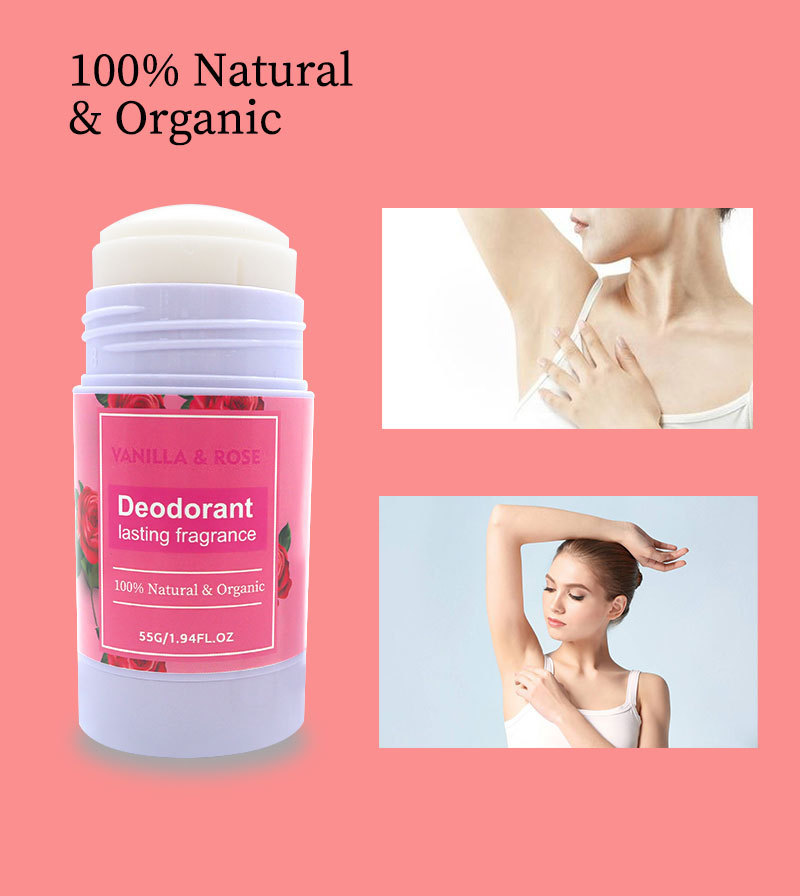 Aixin Private Label 55G 100% Natural Organic No Aluminum Lasting Vanilla Rose Underarm Deodorant Stick Skin Care