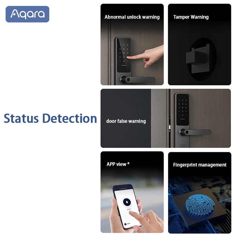 Smart Zigbee Aqara Door Lock A100 Pro Fingerprint Password NFC for Apple Homekit Home Key Watch