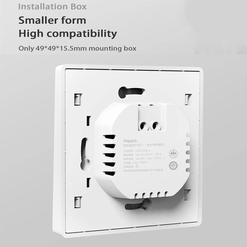 Hot Sale Remote Control Wireless ZigBee 3.0 EU Xiaomi Mijia Aqara Smart Wall Switch E1 work with Homekit