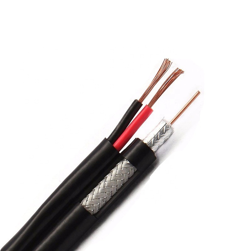 75OH Siamese Cable Messenger Cable CCTV CATV RG58 RG6 RG11 RG59 Coaxial Cable