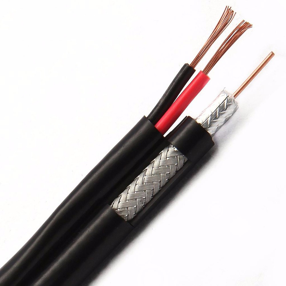 75OH Siamese Cable Messenger Cable CCTV CATV RG58 RG6 RG11 RG59 Coaxial Cable