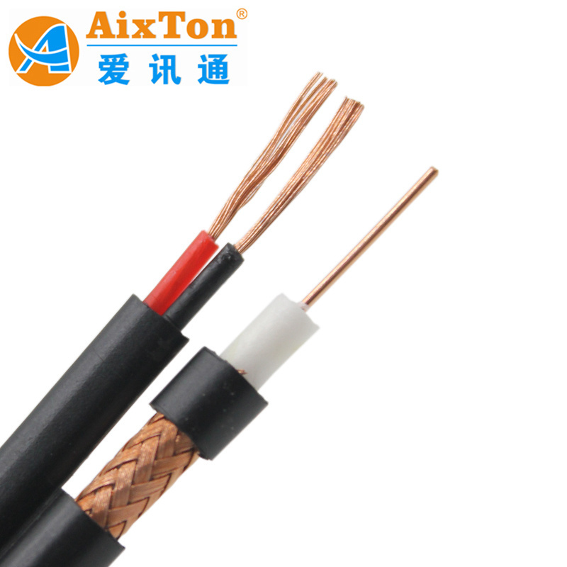 75OH Siamese Cable Messenger Cable CCTV CATV RG58 RG6 RG11 RG59 Coaxial Cable