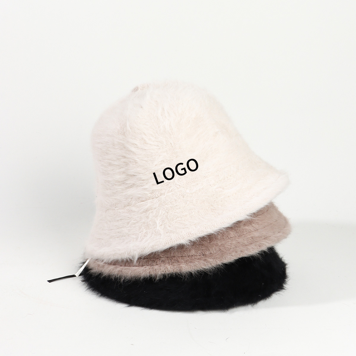 Kangaroo Cold Proof And Warm Personality Trend Rabbit Hair Fisherman Hat Embroidered Winter Bucket Hat