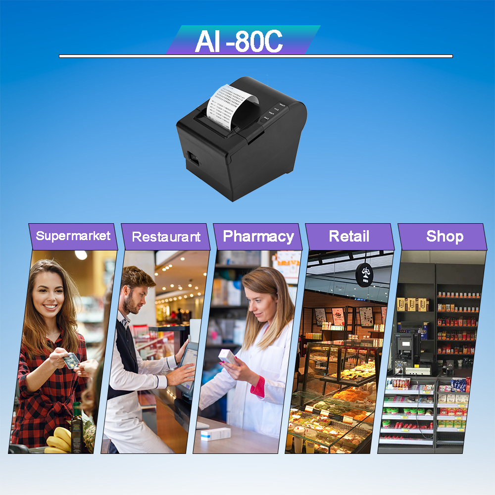 Stable Quality POS 80 Thermal Printer Driver POS80 Thermal Paper Roll POS 80 80 for Retail Shop Restaurant Bill Receipt