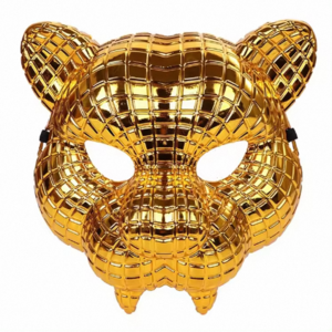 2024 New Year Golden Leopard Mask Hot Selling Cosplay Luminous Game Decoration for Christmas and Halloween Party Home Decor