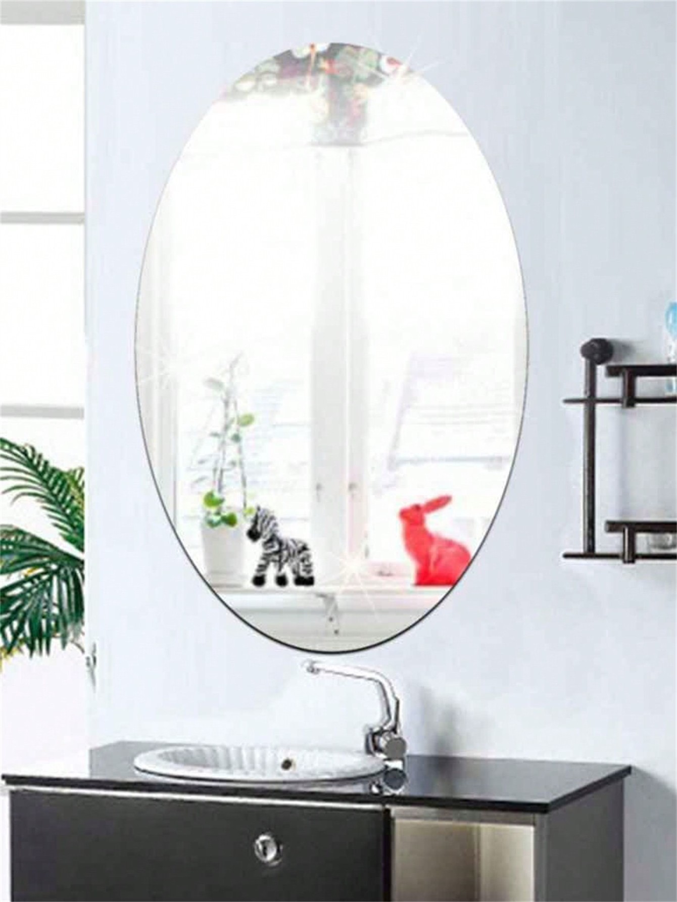 Cross border acrylic makeup mirror stickers with universal self-adhesive mirror wall stickers for bathrooms