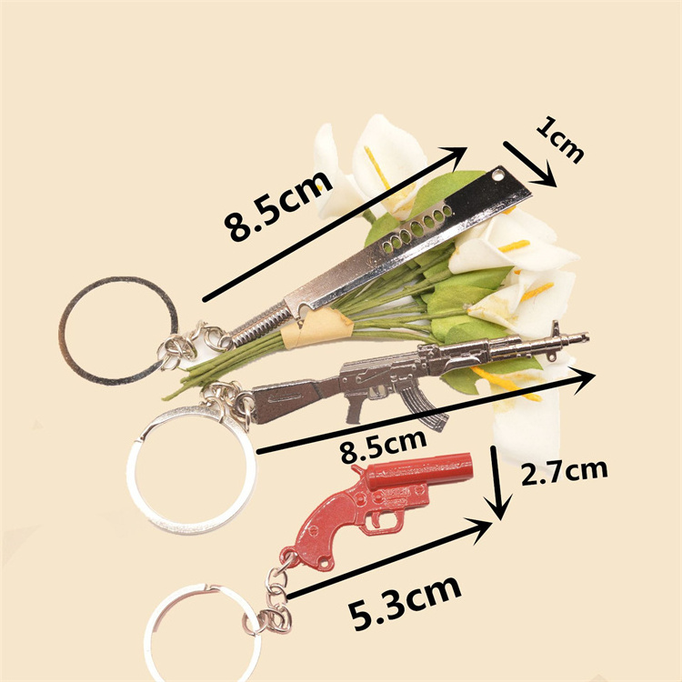 2023 Ts Wholesale Price Toy Metal Mini Gun Model G Lock 1 3 Toy Gun Mini 90mm G Lock Keychain With Ejectable