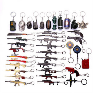 Metal G Lock G17 Alloy Key Chain Ejection Type Gun Model Gift Pendant Ornaments Gift Toy Gun Key Chain