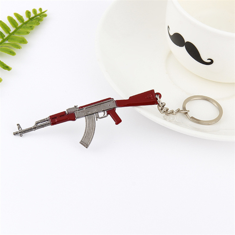 Mini Gun Keychain Metal Personalized Taser Self Defense 3d Gun Enamel One Piece Football Keychain