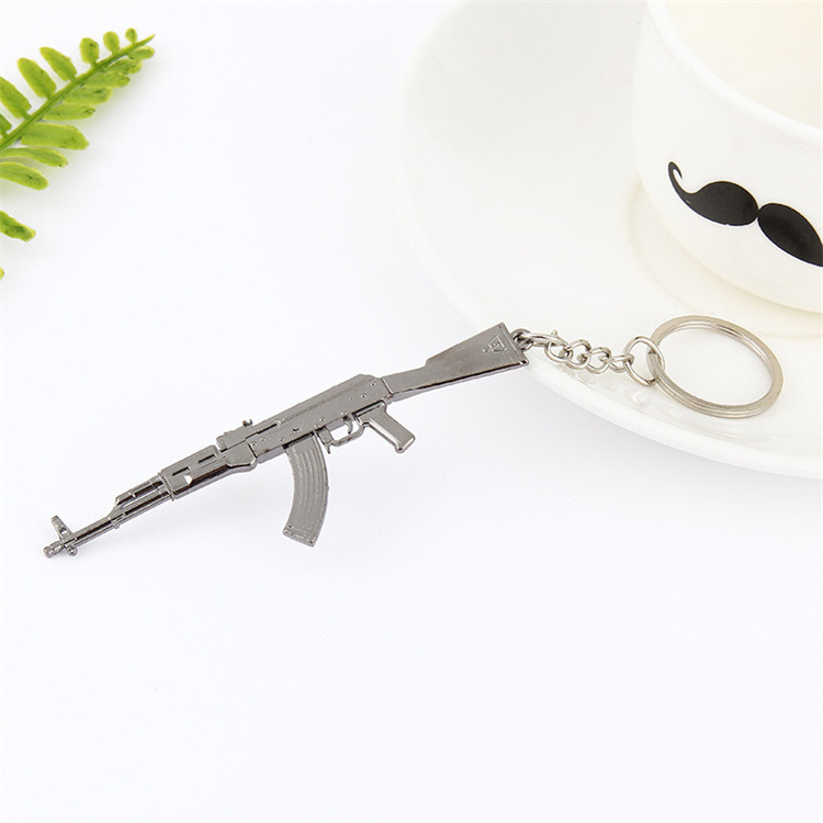 High Quality 9 12 Cm Knife Gun Key Chain Alloy Metal Keychain