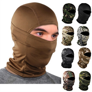 1 2 3 Hole Winter Summer Camouflage Knitted Mask Outdoor Sports Full Face Cover Ski Mask Warm Knit Balaclava For Adult