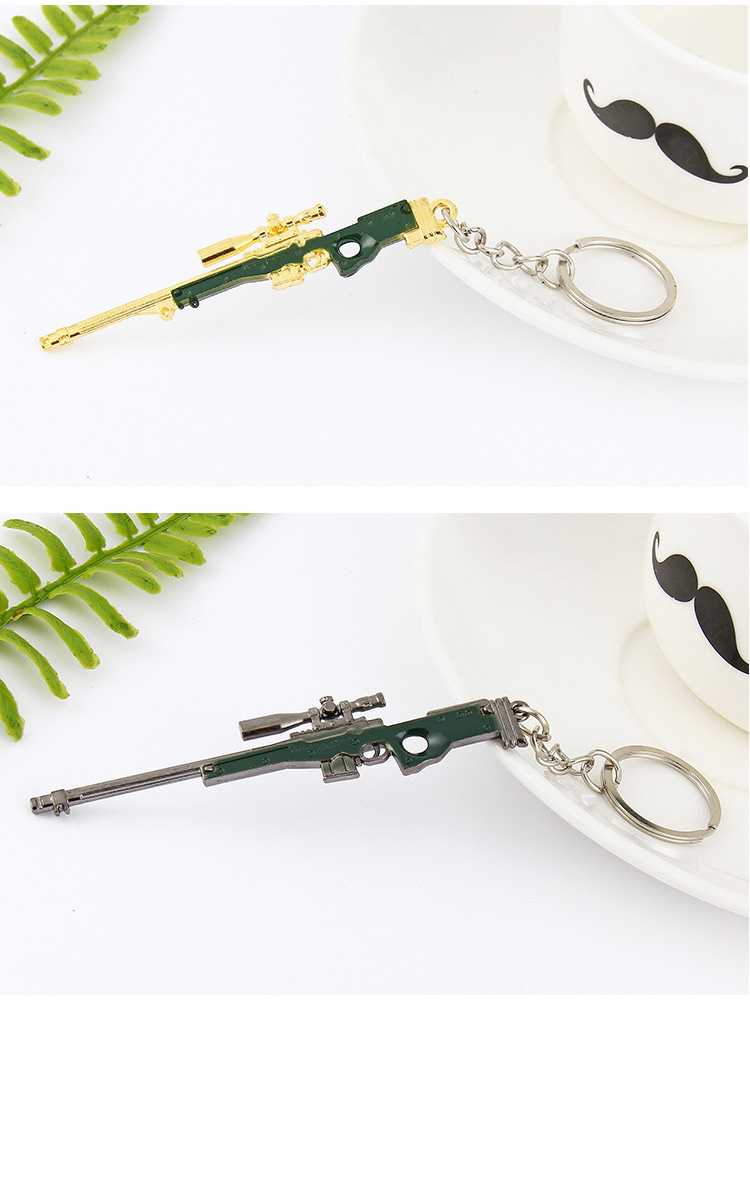 Wholesale Custom Zinc Alloy Mini 3d Gun Keychain For Gift