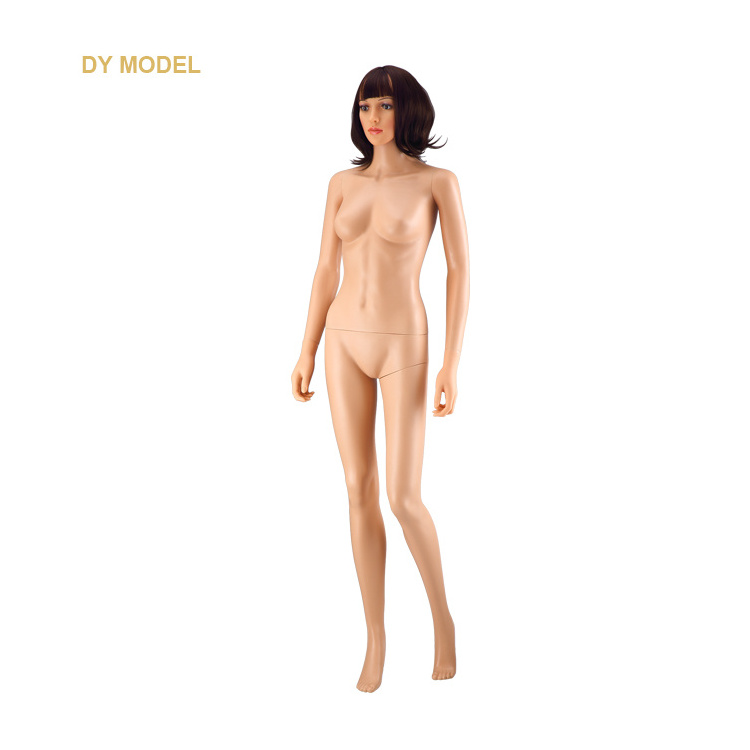 Female  head with shoulders is plastic mannequin