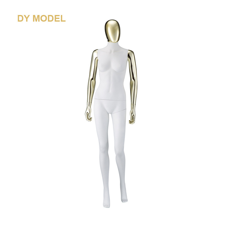 Female  head with shoulders is plastic mannequin