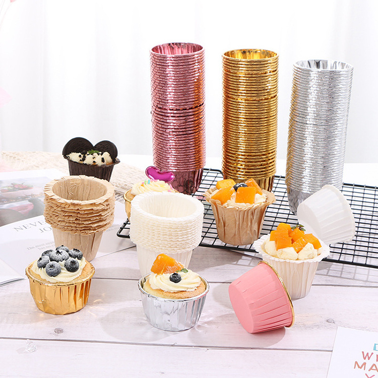 Disposable Paper Baking Cups Muffin Cake Wrapper Molds Tools Foil Cupcake Liners