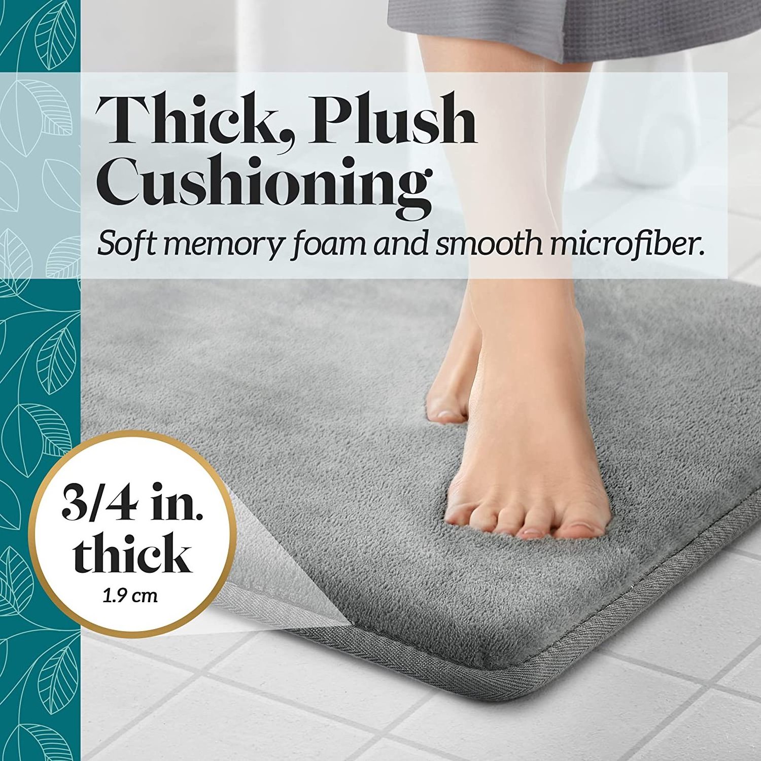 Bath Mats for Bathroom Non Slip Grey 17