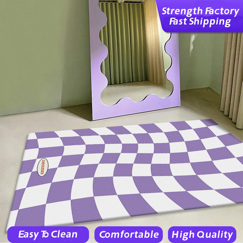 7colour Custom Size Bathroom Diatomaceous Water Absorbent Rug Set Diatom Mud Floor Mat Anti Slip Absorb Diatomite Earth Bath Mat