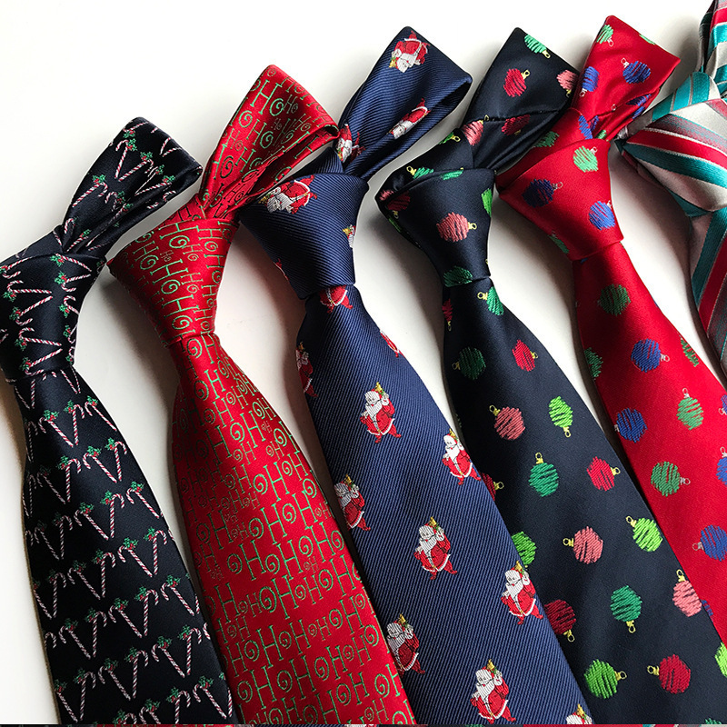 Good quality Real business spot new high-density Christmas tie wedding groom tie festive festive tie