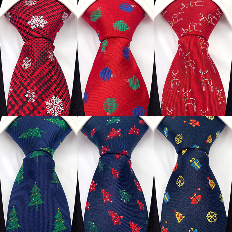 Good quality Real business spot new high-density Christmas tie wedding groom tie festive festive tie