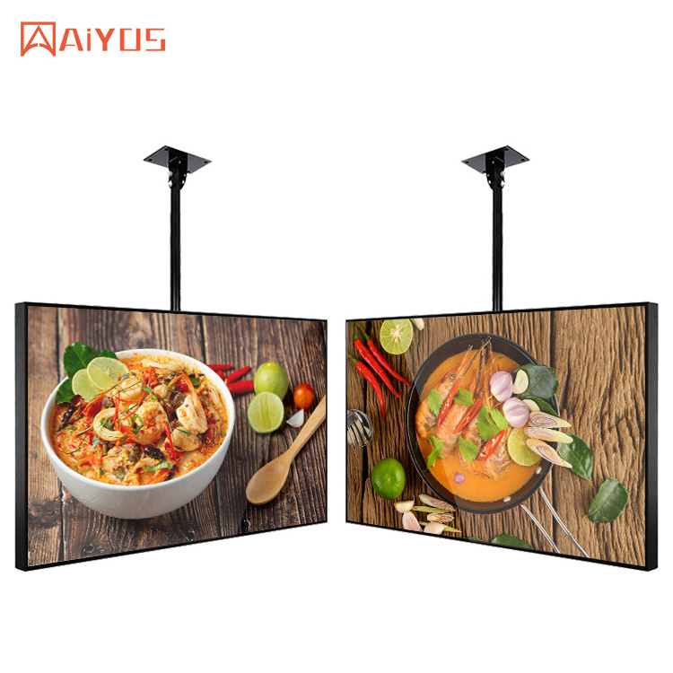 32 43 49 55 inch Super thin restaurant wall mount digital signage android lcd advertising display screen digital menu board