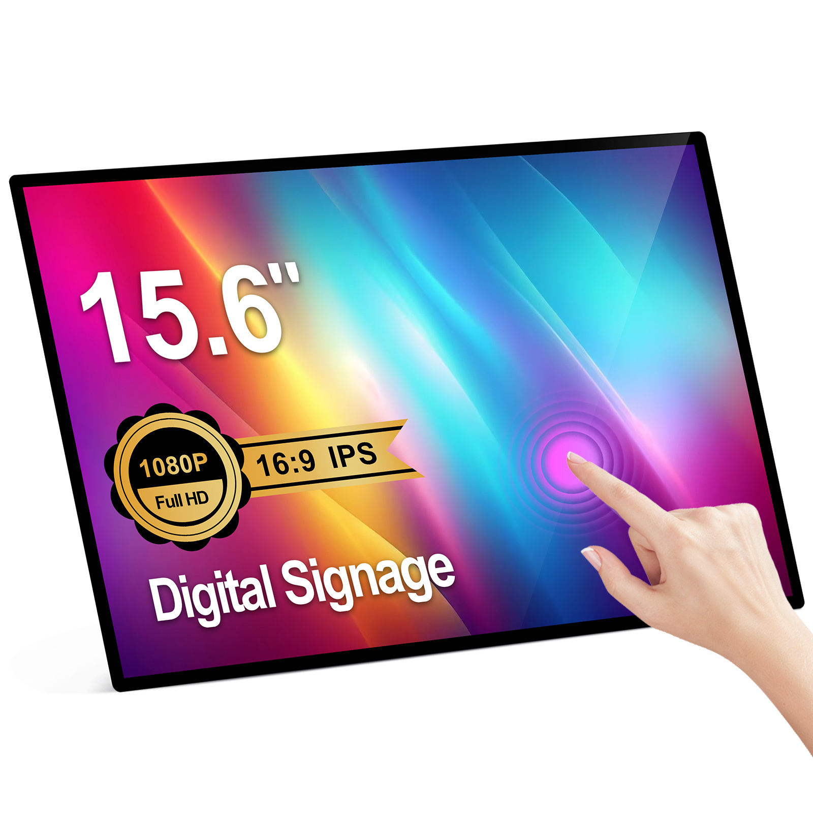 15.6 Inch Light Weight Digital Signage Thin Android Tablet 1920*1080 FHD LCD Wall Mounted Touch Screen Advertisement Display