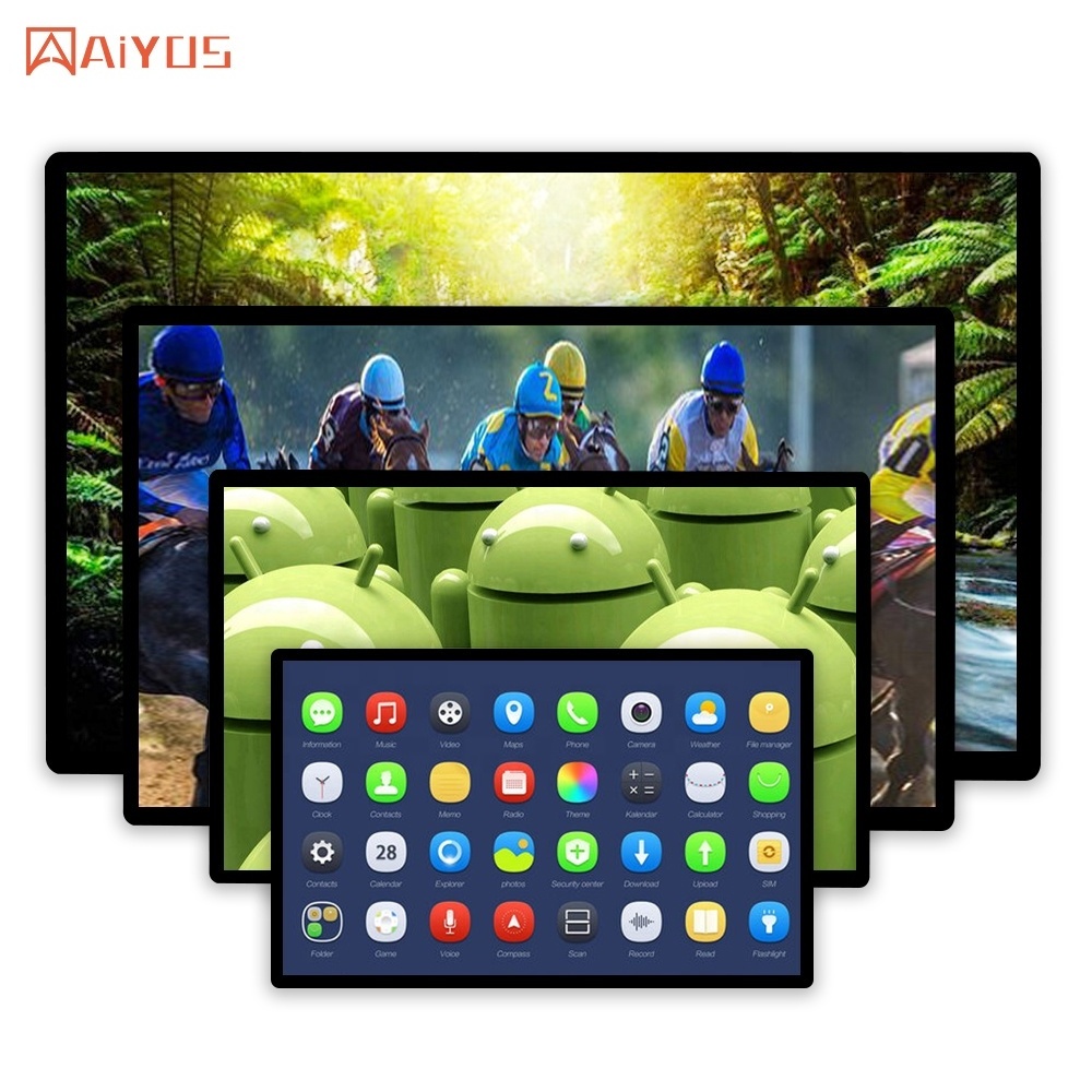 Aiyos LCD Android 11 system 15.6 inch touch screen 2K 2+32GB digital signage tablet/mounted player for advertising