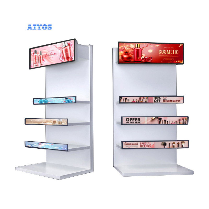 New Design Android Digital Signage Support Split Screen Supermarket Shelf Edge 4K Screen Advertising Stretched LCD Display