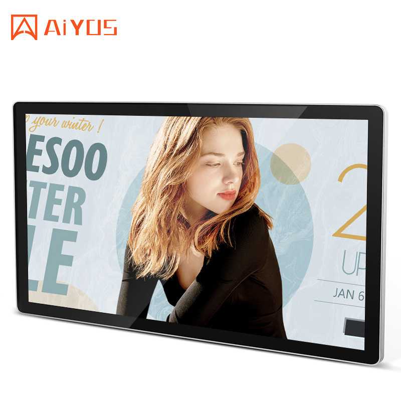 18.5 Inch Wall Hanging Mounted HD LCD Restaurant Digital Menu Board Digital Signage Display For Shop