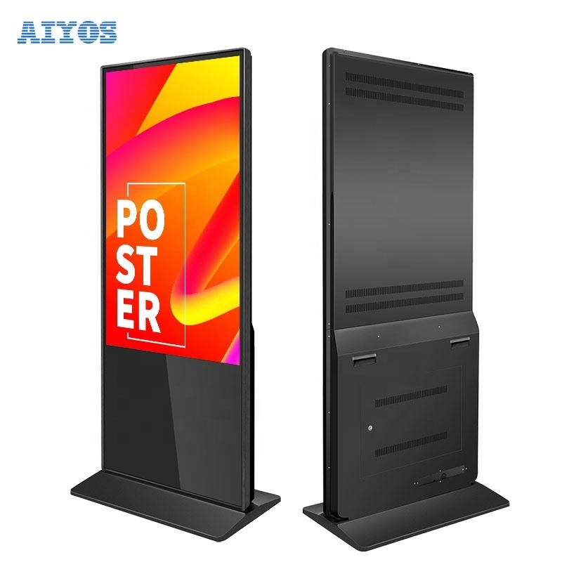 Floor Standing Indoor 43 Inch LCD Advertising Display Touch Interactive Screens AD Kiosk Stand Alone Digital Advertising Machine