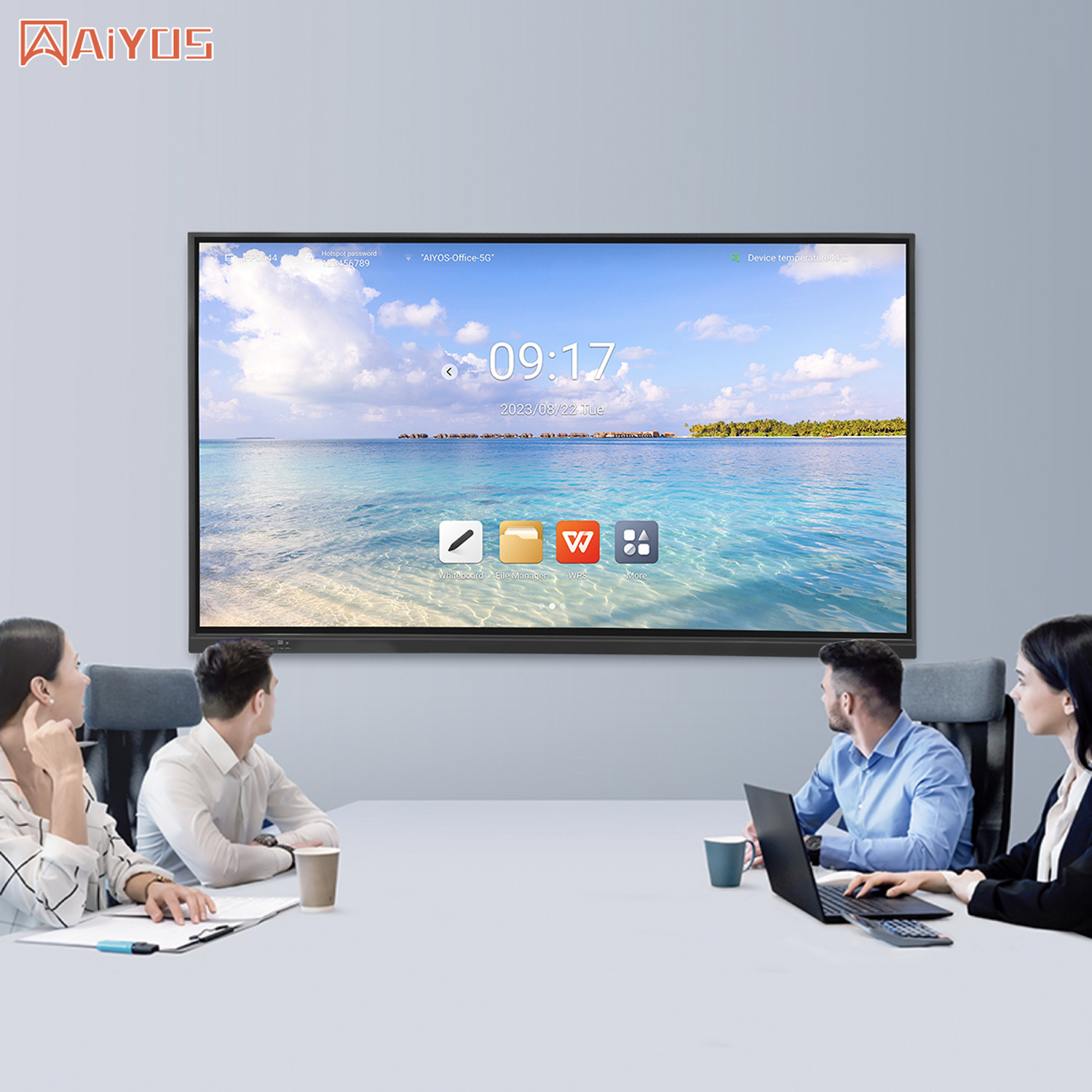 Office Meeting Room 55/65/75 inch Smart Interactive Board Projector Multi Touch Screen Android 12.0 Interactive Whiteboard