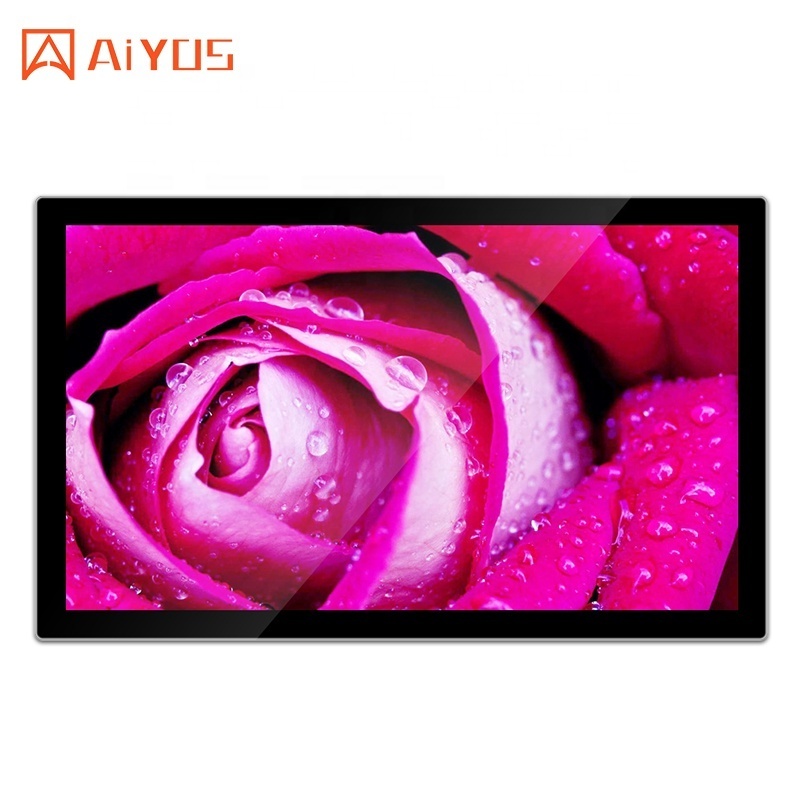 18.5 Inch Wall Hanging Mounted HD LCD Restaurant Digital Menu Board Digital Signage Display For Shop