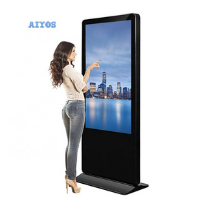 Floor Standing Indoor 43 Inch LCD Advertising Display Touch Interactive Screens AD Kiosk Stand Alone Digital Advertising Machine