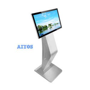 Floor Stand 21.5 inch Podium LCD Display Touch Screen All In One Touch Screen Digital Signage Totem