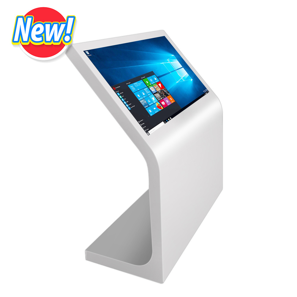 Aiyos 32 inch S Style Indoor Digital Signage Display Podium Stand All in One Interactive Smart Billboard for Advertisement