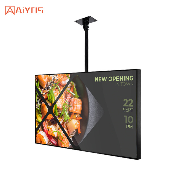 32''43'50'''55'' Indoor Ultra Thin  LCD Monitor Android Advertising Player Display Signage for Restaurant Menu Board