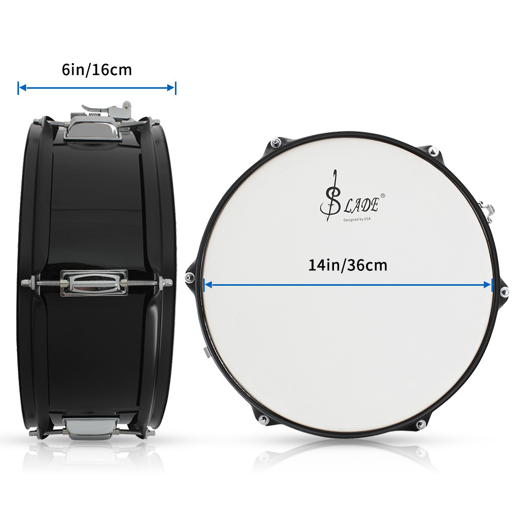 SLADE Factory OEM14inch Beginner Performance Marching Professional Copper Snare Drum Set With Bag Support