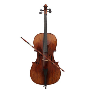 Professional foreign trade export musical instrument wholesale playing teaching antique color tiger pattern bright cello