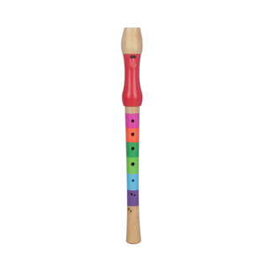 factory wholesale hot sale toy musical instrument  music educational toys for kids wooden colorful 8 hole clarinet