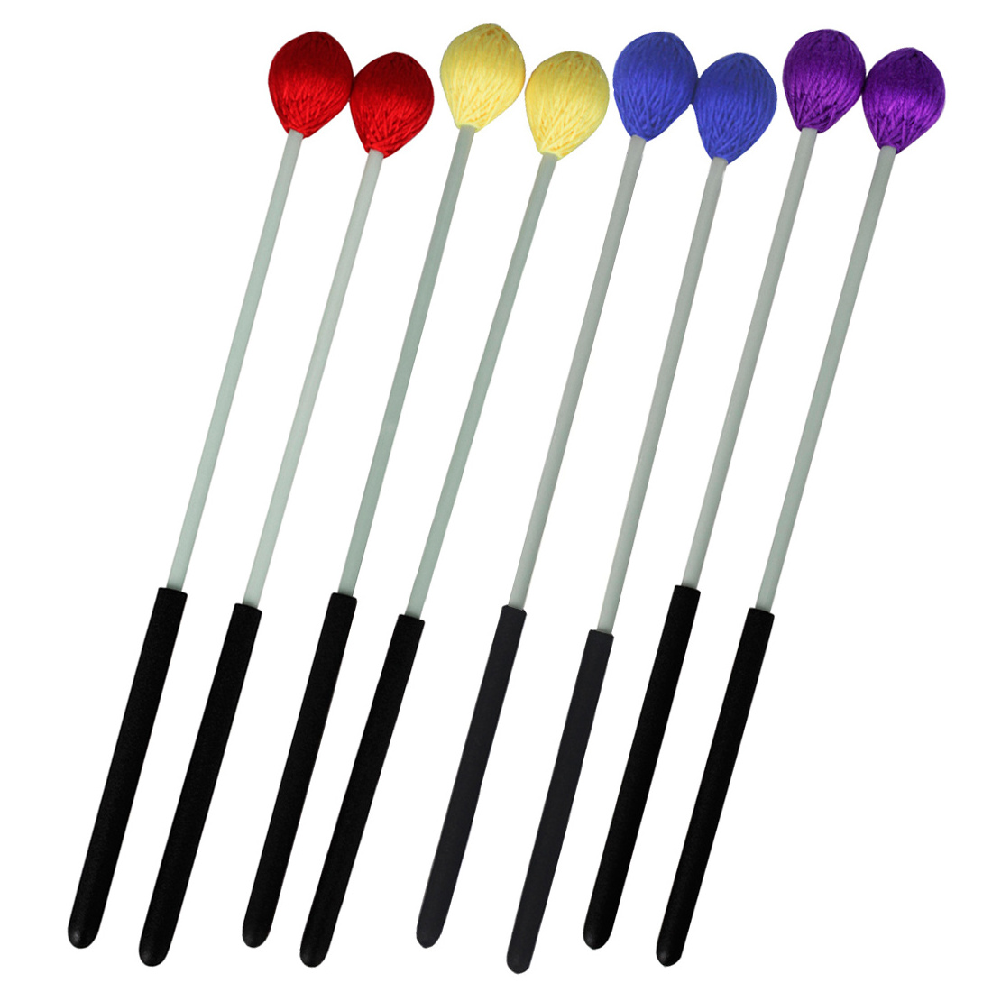 High quality FRP pole mallet plastic handle wool acrylic drum sticks Xylophone marimba mallets