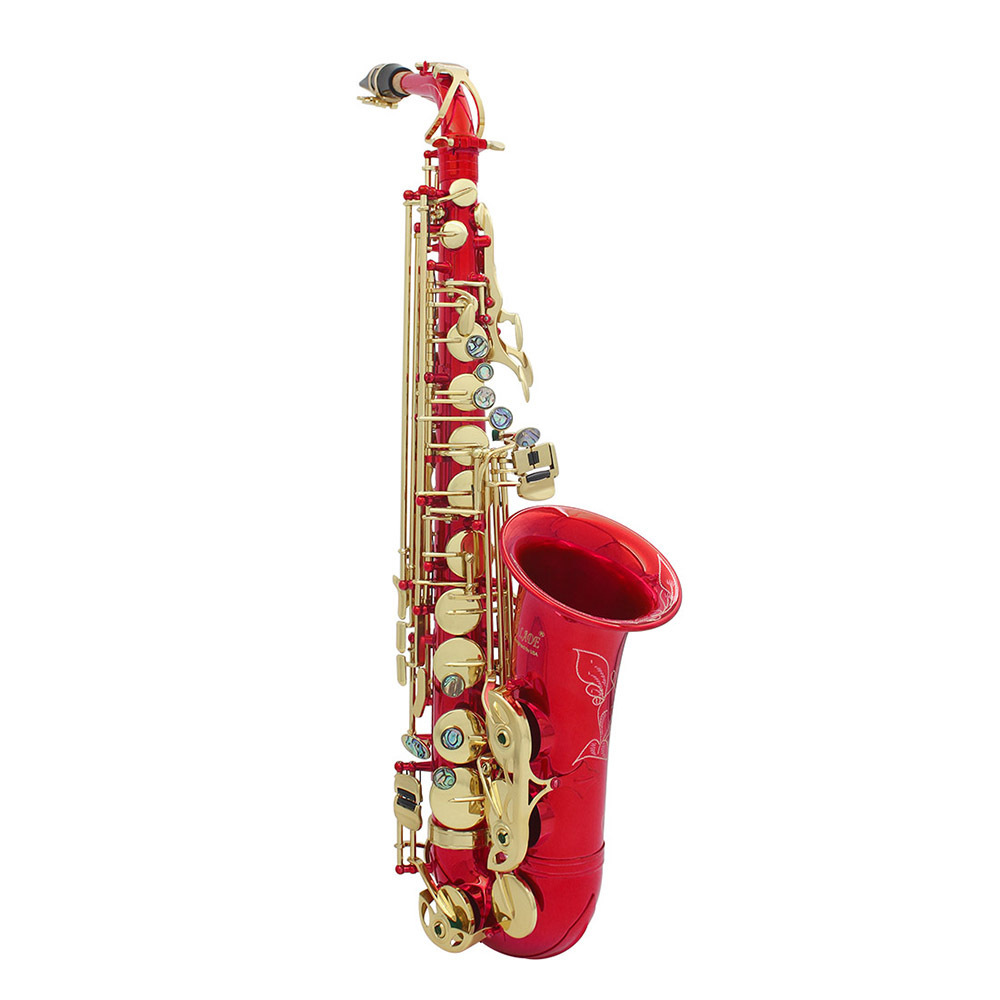 Hot sale SLADE Eb brass accesorios para blue red black decorative coloured alto saxophone with case